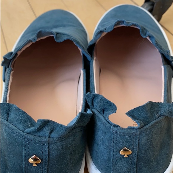 Kate Spade Ruffled Slide Ons in Teal - Picture 5 of 7